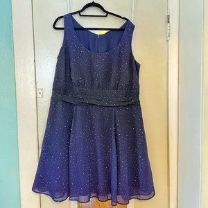 eShakti Ombre Star Print Empire Dress US 20W